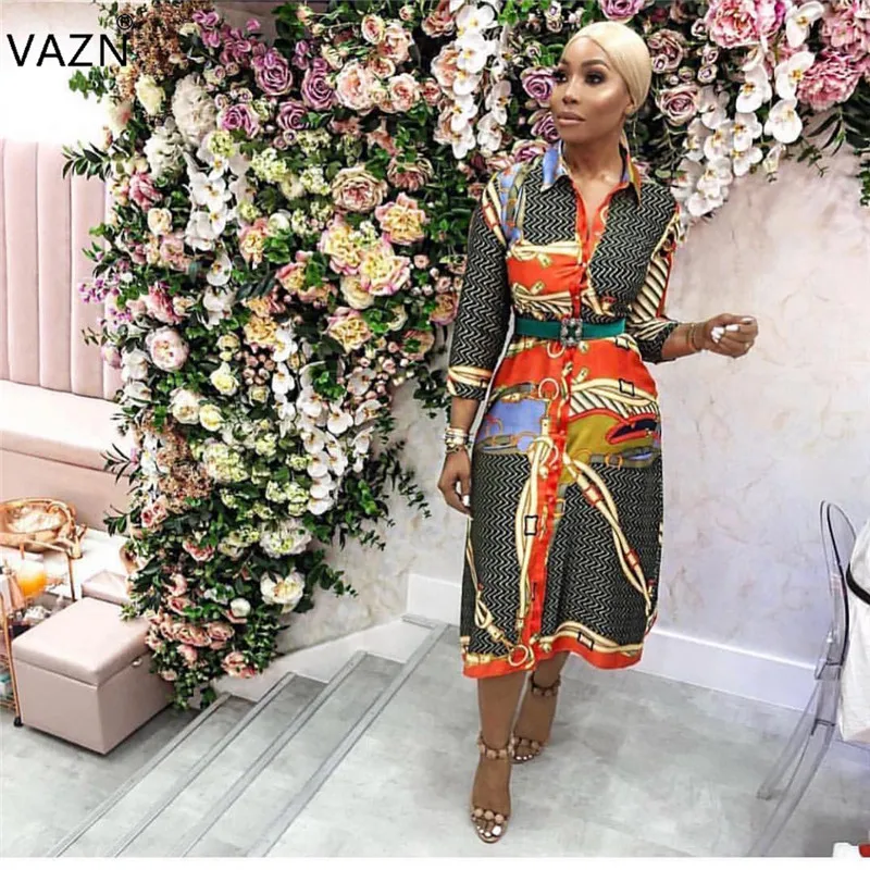 VAZN 2019 Spring Hot Fashion Famous Brand Women Print 2-Color Lace Up Long Dress Sexy Notched Full Sleeve Hollow Out Dress JN001
VAZN 2019 Spring Hot Fashion Famous Brand Women Print 2-Color Lace Up Long Dress Sexy Notched Full Sleeve Hollow Out Dress JN001