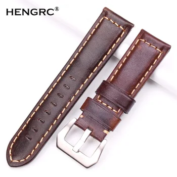 Retro Genuine Leather Watchbands Men 22mm 24mm Watch Band Strap Stainless Steel Brushed Buckle Accessories For Panerai
Retro Genuine Leather Watchbands Men 22mm 24mm Watch Band Strap Stainless Steel Brushed Buckle Accessories For Panerai