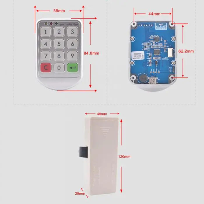 Keyless Electronic Code Digital Password Keypad Security Cabinet Smart Door Lock --M25
