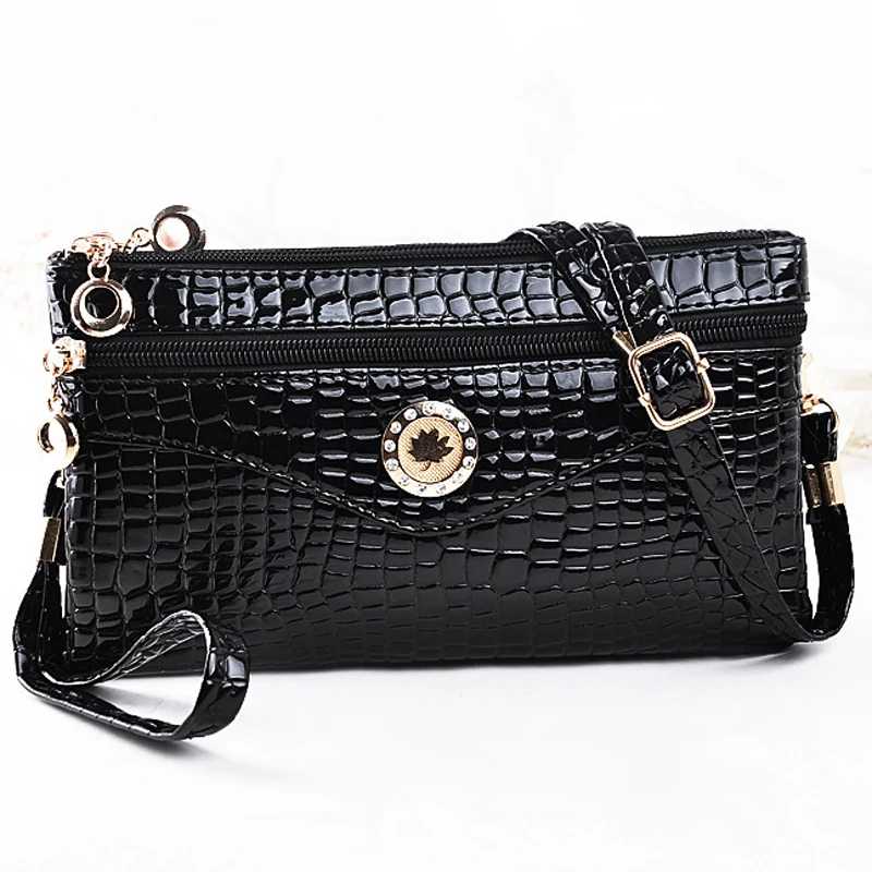 Fashion Women Crocodile Patent Leather Handbag Ladies Small Messenger Bags Mobile Phone Shoulder Bag High Quality Crossbody Bags
Fashion Women Crocodile Patent Leather Handbag Ladies Small Messenger Bags Mobile Phone Shoulder Bag High Quality Crossbody Bags