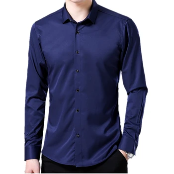 Free Ironing Men's Long-sleeved Shirts 4XL White Blue Black Green Purple Fashion Business Wedding Banquet Man Shirt Pure Color
Free Ironing Men's Long-sleeved Shirts 4XL White Blue Black Green Purple Fashion Business Wedding Banquet Man Shirt Pure Color