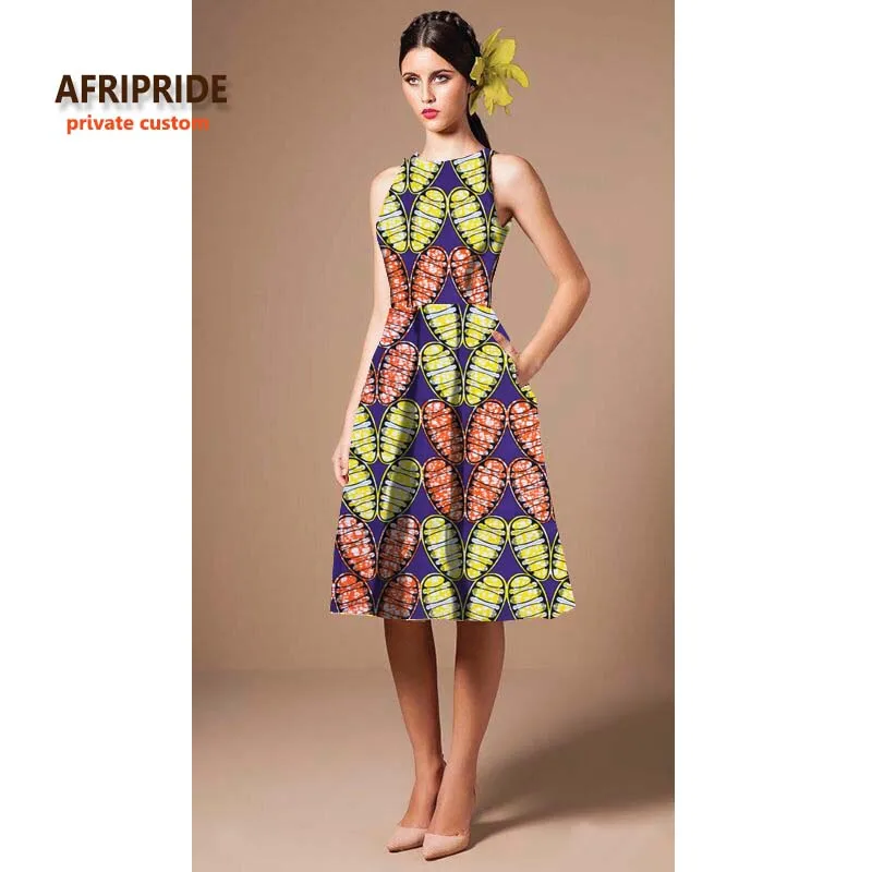 2019 AFRIPRIDE Private Custom dresses for women summer sleeveless knee-length plus size cotton batik casual party dress A722527
2019 AFRIPRIDE Private Custom dresses for women summer sleeveless knee-length plus size cotton batik casual party dress A722527