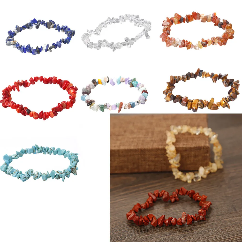 susenstone Fahionable Freeformed Chip Beads Handmade 5-8mm Mixed Natural Chip Beads Stretchy Bracelet
susenstone Fahionable Freeformed Chip Beads Handmade 5-8mm Mixed Natural Chip Beads Stretchy Bracelet