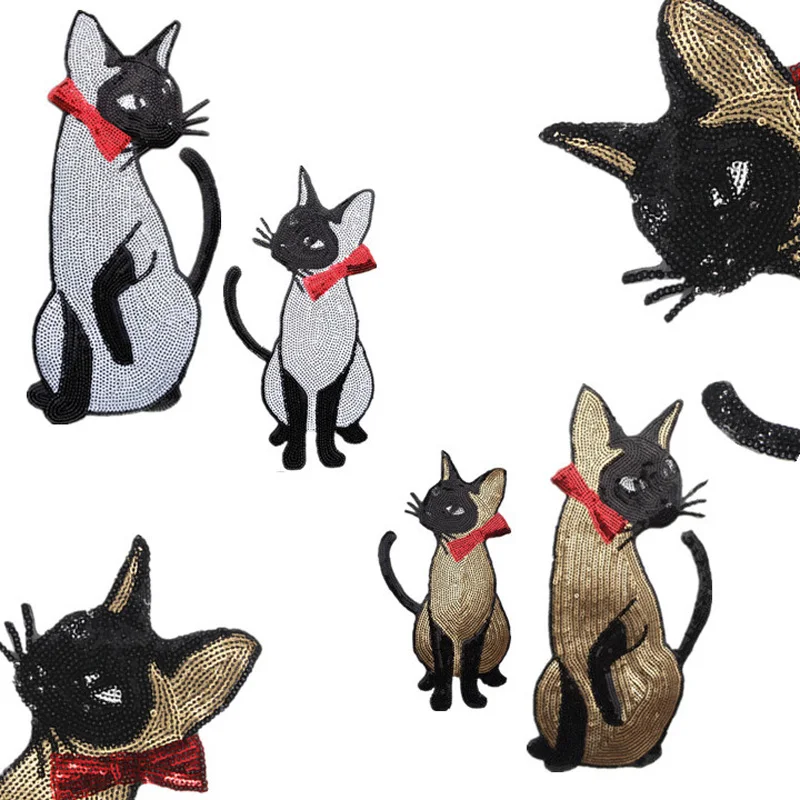 Embroidery sew On Patches for Clothing large a pair cat sequins patch DIYT shirt fashion accessories transfer applique
Embroidery sew On Patches for Clothing large a pair cat sequins patch DIYT shirt fashion accessories transfer applique