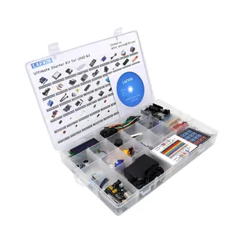LAFVIN UNO R3 Complete Starter Kit include LCD1602 IIC,Ultrasonic Sensor,Jumper wire for Arduino with Tutorial
LAFVIN UNO R3 Complete Starter Kit include LCD1602 IIC,Ultrasonic Sensor,Jumper wire for Arduino with Tutorial