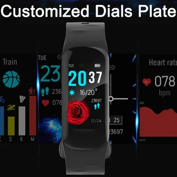Customized Dials Plate Smart Band Heart Rate Sleep Tracker Smart Bracelet Calories Pedometer Remote Camera Smart Wristband Clock
Customized Dials Plate Smart Band Heart Rate Sleep Tracker Smart Bracelet Calories Pedometer Remote Camera Smart Wristband Clock