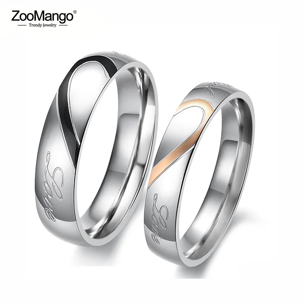 ZooMango Trendy Stainless Steel Heart Circle Real Love Couple Rings Jewelry Engagement Wedding Ring For Women Men Lover ZOGJ284
ZooMango Trendy Stainless Steel Heart Circle Real Love Couple Rings Jewelry Engagement Wedding Ring For Women Men Lover ZOGJ284