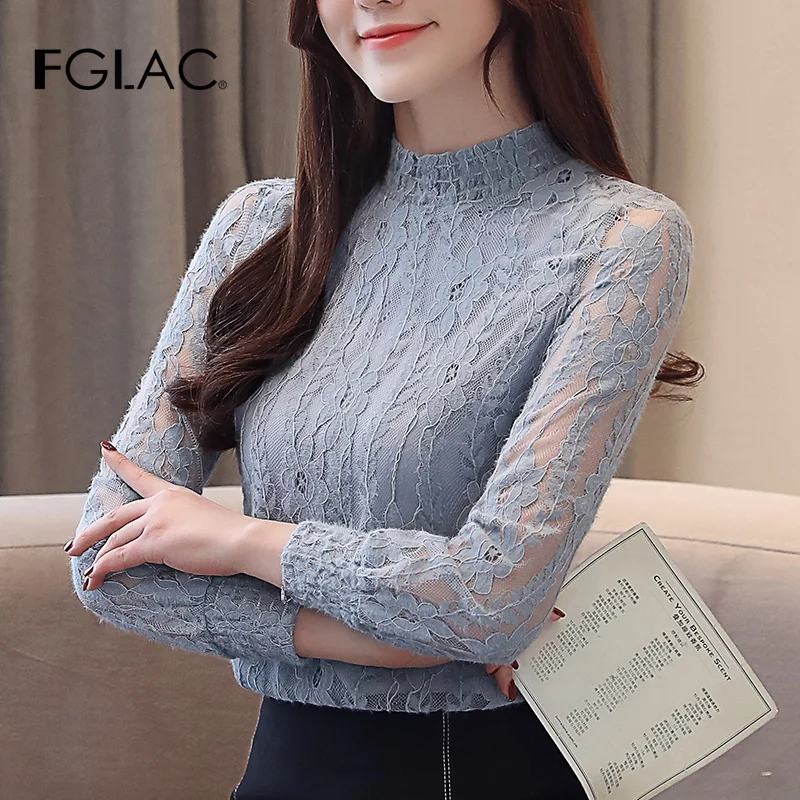 FGLAC Women blouse shirt New Arrivals 2019 Spring long sleeve lace blouse Stand collar lace tops
FGLAC Women blouse shirt New Arrivals 2019 Spring long sleeve lace blouse Stand collar lace tops