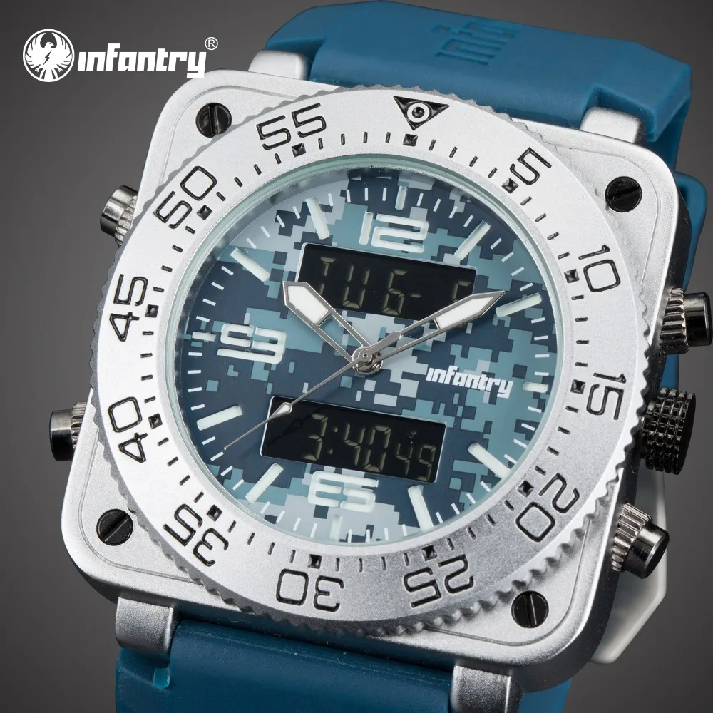 INFANTRY Mens Watches Top Brand Luxury Analog Digital Military Watch Men Chronograph Square Big Watch for Men Relogio Masculino
INFANTRY Mens Watches Top Brand Luxury Analog Digital Military Watch Men Chronograph Square Big Watch for Men Relogio Masculino