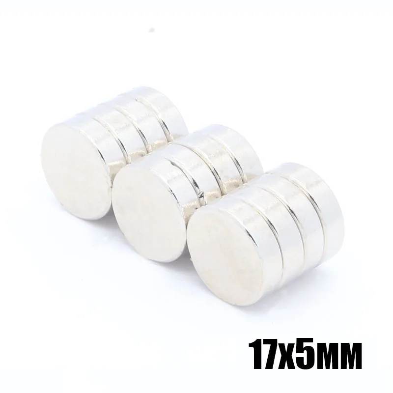 

50pcs 17x5 mm N35 Strong Neodymium Magnet 17x5mm Round Rare Earth Permanet Magnets 17*5mm Packaging Magnet Fridge Magnet