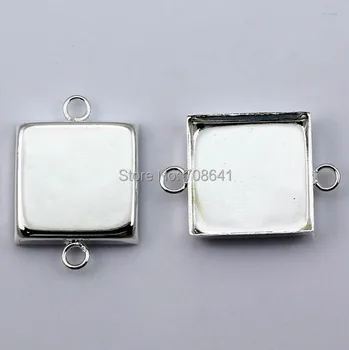 Blank Square Deep Bezel with 2 Loops Bracelet Connectors Bases Cameo Cabochons Settings Findings DIY Making Silver tone Plated
Blank Square Deep Bezel with 2 Loops Bracelet Connectors Bases Cameo Cabochons Settings Findings DIY Making Silver tone Plated