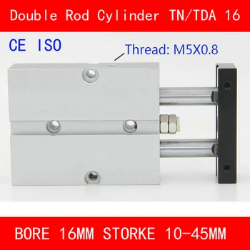 

CE ISO TN16 TDA Twin Spindle Air Cylinder Bore 16mm Stroke 10-45mm Dual Action Air Pneumatic Cylinders Double Action Pneumatic