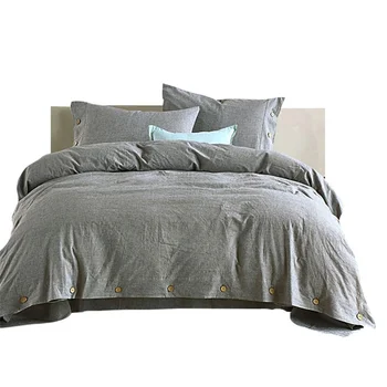 100% Cotton Gray Bedding Set for Adults Kids Queen Size Button Pillowcase Duvet Cover Home Soft Breathable Bedroom Cloth
100% Cotton Gray Bedding Set for Adults Kids Queen Size Button Pillowcase Duvet Cover Home Soft Breathable Bedroom Cloth