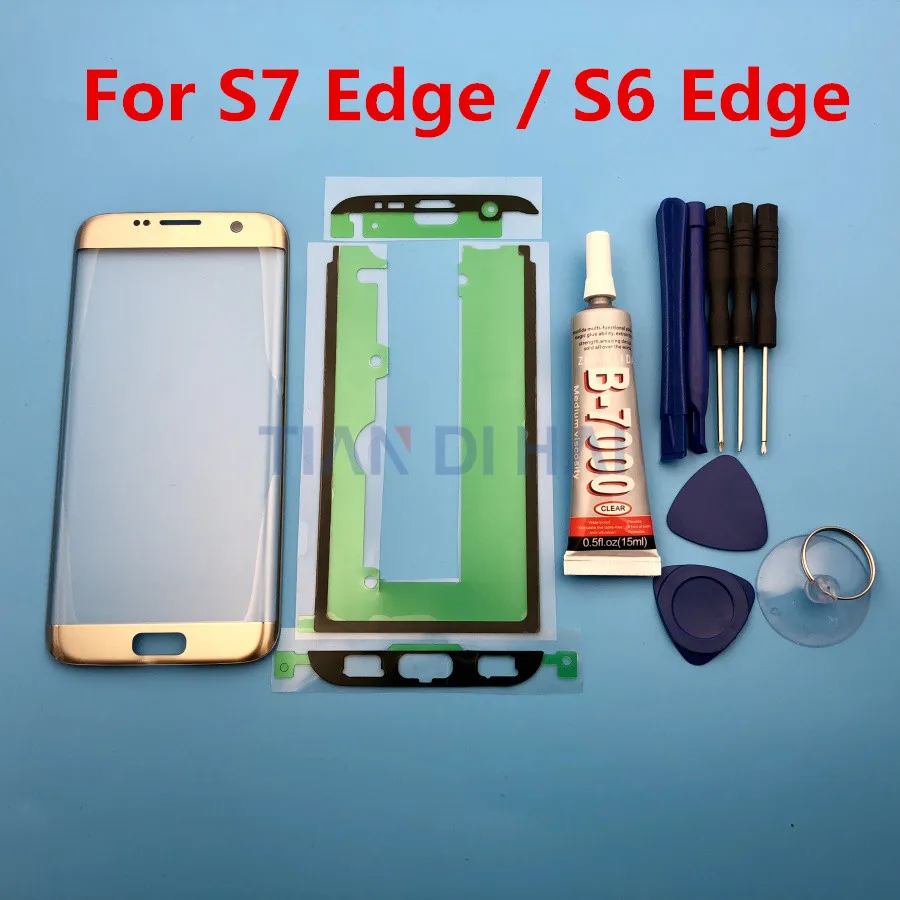 Front Outer Glass Lens Cover replacement For Samsung Galaxy S7 Edge G935 G935F G935FD S6 Edge G925F LCD glass & B-7000 Glue Tool
Front Outer Glass Lens Cover replacement For Samsung Galaxy S7 Edge G935 G935F G935FD S6 Edge G925F LCD glass & B-7000 Glue Tool
