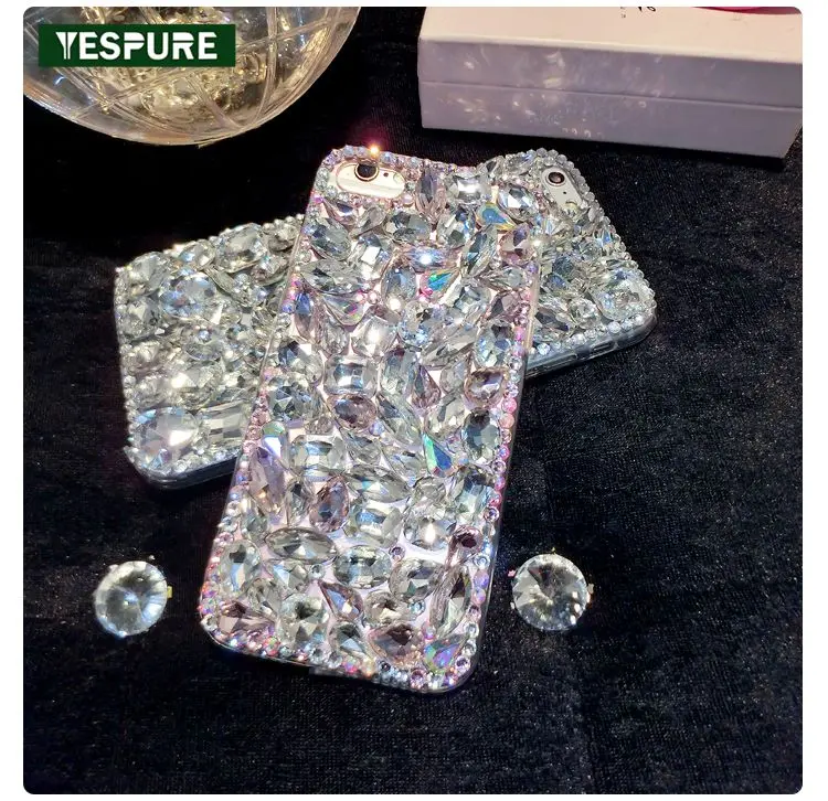 Роскошный 3D чехол YESPURE со стразами и кристаллами для Iphone 6/6S блестящие украшения