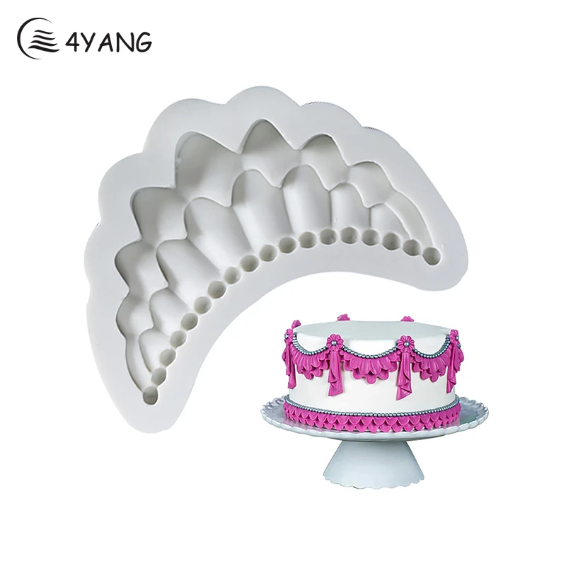 4YANG Curtain Type Liquid Silicone Mold Bakeware Type Cake Tools Gateau Embosseuse Moules Decoranting Cake 
4YANG Curtain Type Liquid Silicone Mold Bakeware Type Cake Tools Gateau Embosseuse Moules Decoranting Cake