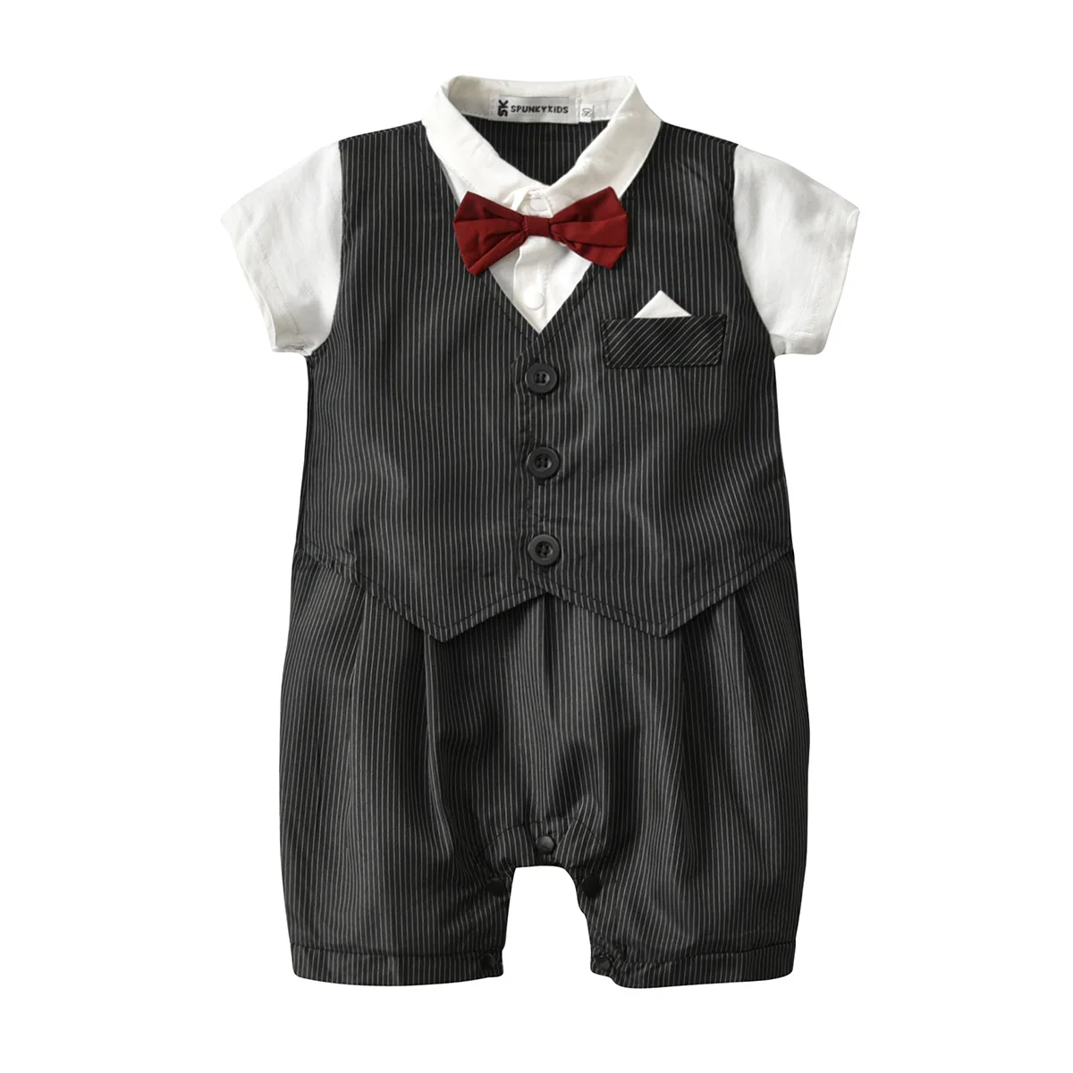 Summer Short Sleeeve Formal Baby Clothes Infant Romper Red Boy Toddler Bow Tie Gentleman False 2-pieces Bodysuit Covered Button
Summer Short Sleeeve Formal Baby Clothes Infant Romper Red Boy Toddler Bow Tie Gentleman False 2-pieces Bodysuit Covered Button