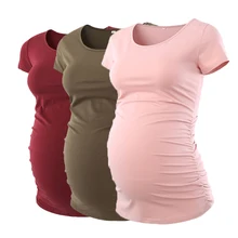 Maternity Tees Clothes Ropa Embarazada Shirt O Neck Tops Pregnancy T-Shirt Casual Flattering Side Ruching Maternity Pullover
Maternity Tees Clothes Ropa Embarazada Shirt O Neck Tops Pregnancy T-Shirt Casual Flattering Side Ruching Maternity Pullover