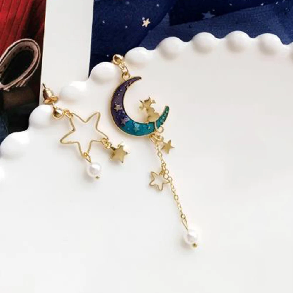 Women Dream Starry Star Moon Earrings Metal Earrings Girl Accessories
Women Dream Starry Star Moon Earrings Metal Earrings Girl Accessories