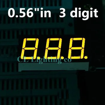 0.56 inch Yellow 3 digit LED Display Module Common ANODE DIP digital tube 7 Segment 3 Digital LED Display
0.56 inch Yellow 3 digit LED Display Module Common ANODE DIP digital tube 7 Segment 3 Digital LED Display