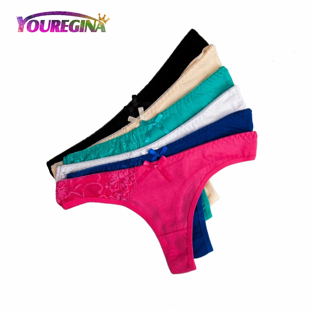 YOUREGINA Women's Sexy G-strings Thongs Women Underwear Cotton Panties Ladies Lingerie Tangas for Women 6 pcs/lot
YOUREGINA Women's Sexy G-strings Thongs Women Underwear Cotton Panties Ladies Lingerie Tangas for Women 6 pcs/lot