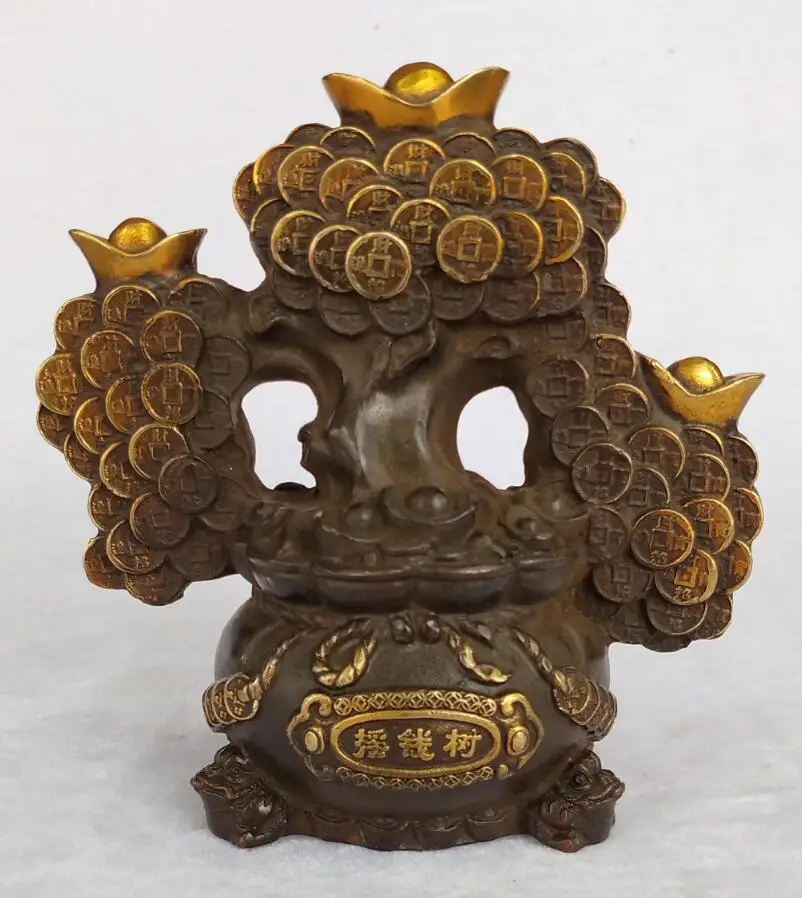 High 20 CM /8 INCH Collection Chinese Old Handmade Gilt Bronze Money Tree Sculpture home feng shui decoration tree statue
High 20 CM /8 INCH Collection Chinese Old Handmade Gilt Bronze Money Tree Sculpture home feng shui decoration tree statue