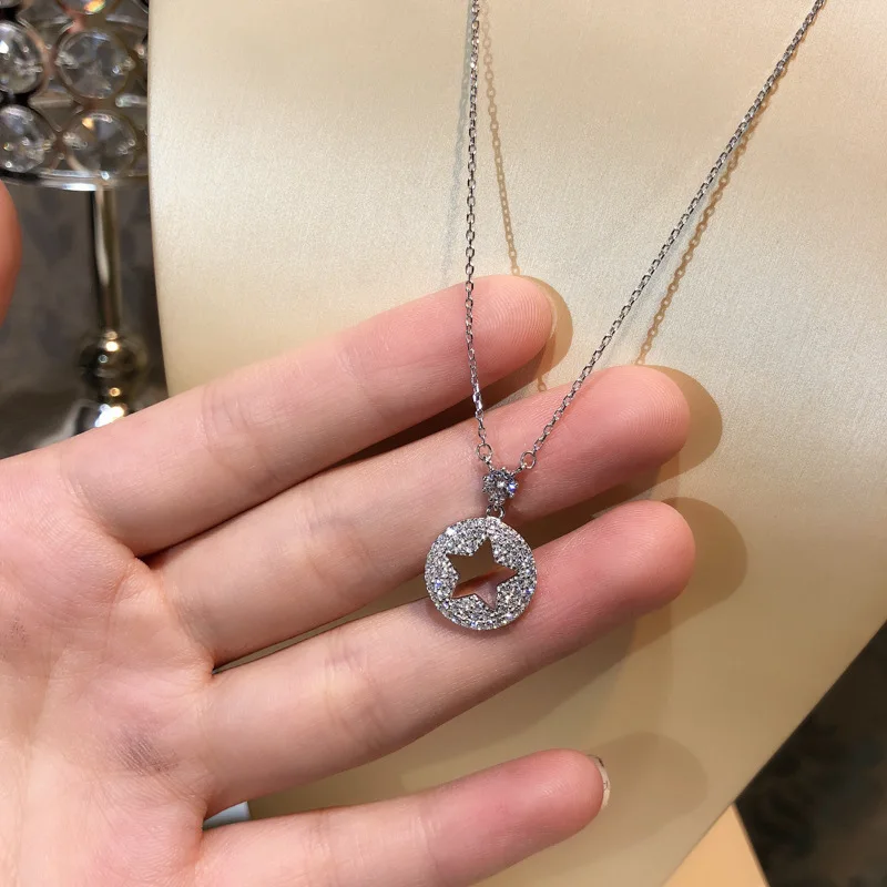 Authentic 925 Sterling Silver Necklace All Matching Women Jewelry Fashion Designer Hollowed Zircon Star Quality Pendant
Authentic 925 Sterling Silver Necklace All Matching Women Jewelry Fashion Designer Hollowed Zircon Star Quality Pendant