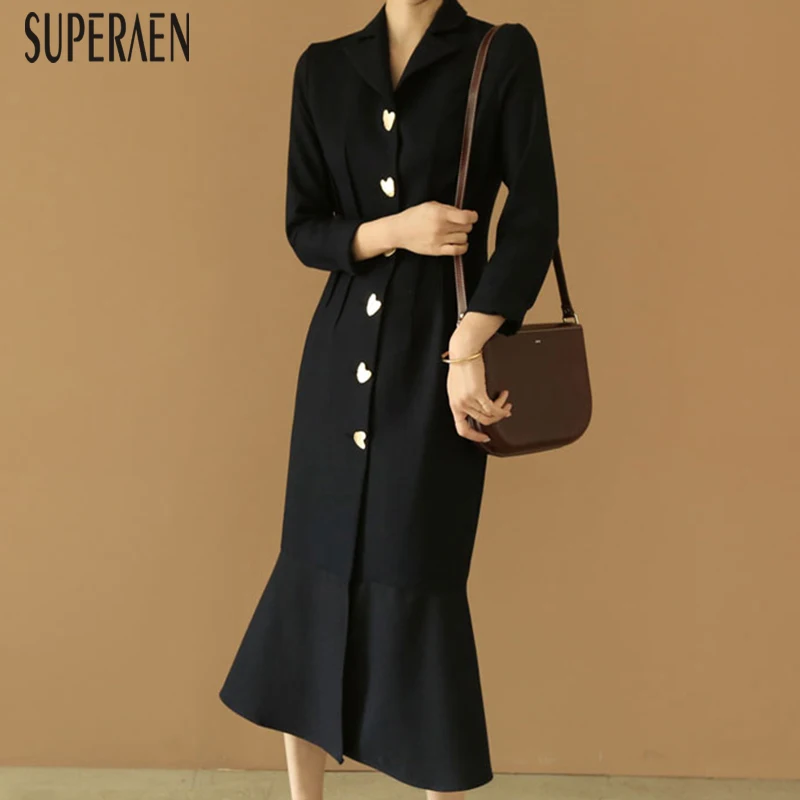 SuperAen 2019 Spring and Autumn New Long Dress Women Solid Color Cotton Ladies Dress Fashion Korean Style Women Clothing
SuperAen 2019 Spring and Autumn New Long Dress Women Solid Color Cotton Ladies Dress Fashion Korean Style Women Clothing