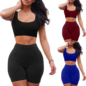 New Women Ladies Fashion Casual Summer 2PCS Clothing Set Sports Solid Tank Top Shorts Outfit Workout Clothes Suit Tracksuit
New Women Ladies Fashion Casual Summer 2PCS Clothing Set Sports Solid Tank Top Shorts Outfit Workout Clothes Suit Tracksuit