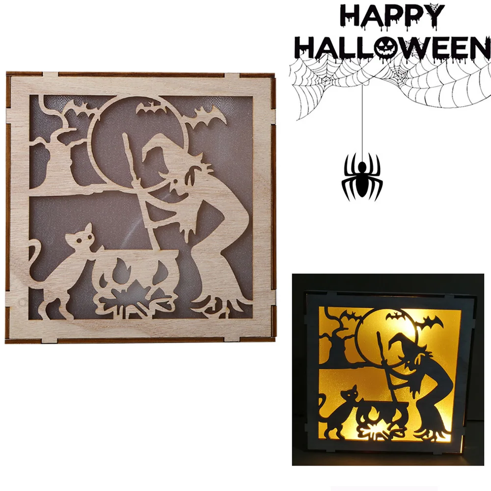 Witch Wooden Light Halloween Decorations LED Night Light Wall Table Decor hanging ornaments
Witch Wooden Light Halloween Decorations LED Night Light Wall Table Decor hanging ornaments