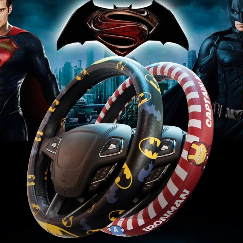 Leather Steering Wheel Cover With Captain America Universal Cartoon Car Steering Wheel Cover For Auto Decoration
Leather Steering Wheel Cover With Captain America Universal Cartoon Car Steering Wheel Cover For Auto Decoration