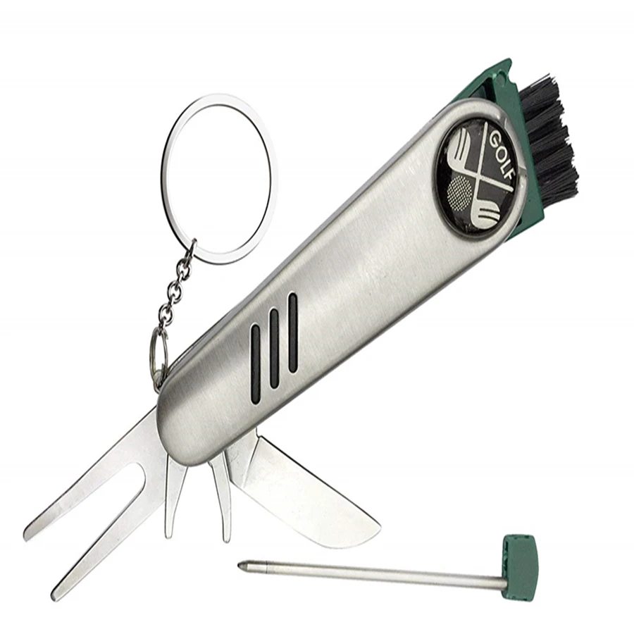 6 in 1 Golf Multi Function All in One Golfers divot Tool pitch fork