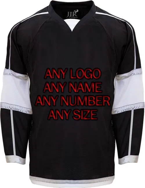 Image Custom ICE Hockey Jerseys Replica Home Away Mens Vintage Jersey Black White XXS 6XL