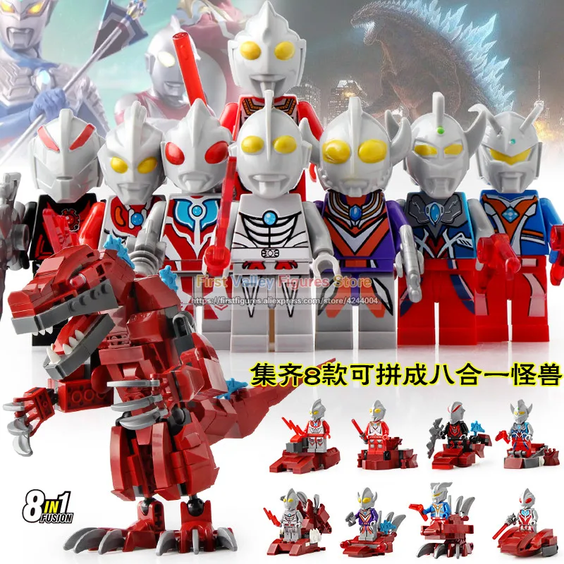 8PCS UItraman LegoINGly Anime Action Figure Zoffy Tiga Universe Giant with Equipment Building Blocks Toys for Children LELE39179
8PCS UItraman LegoINGly Anime Action Figure Zoffy Tiga Universe Giant with Equipment Building Blocks Toys for Children LELE39179