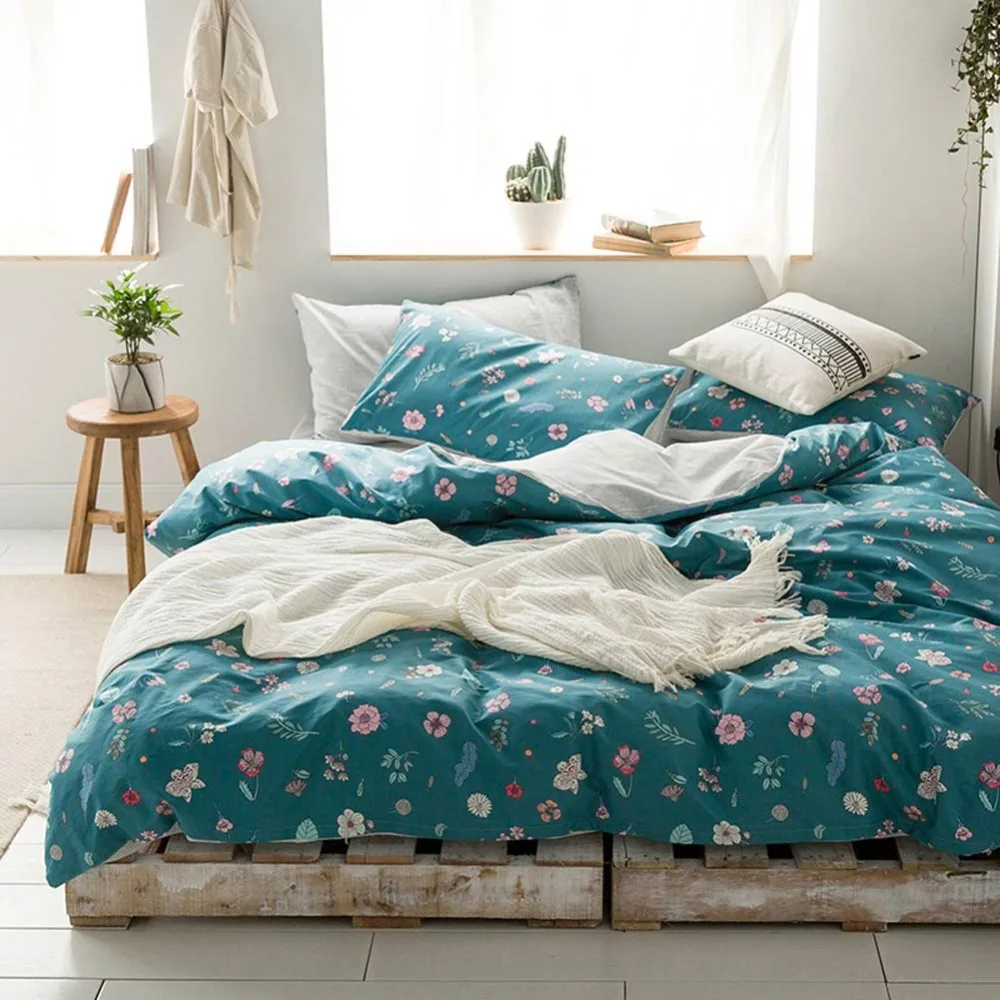 2019 Dark Green Colorful Flowers Scandinavian Cotton Bedlinens 3/4pcs Bedding Set Twin Queen Customize Size Bedsheet Pillowcases
2019 Dark Green Colorful Flowers Scandinavian Cotton Bedlinens 3/4pcs Bedding Set Twin Queen Customize Size Bedsheet Pillowcases