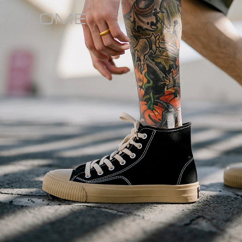 OLOME Casual Breathable Hong Kong style to help canvas shoes men's summer Korean version of the trend of black original shoes
OLOME Casual Breathable Hong Kong style to help canvas shoes men's summer Korean version of the trend of black original shoes