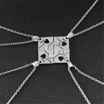 WKOUD BFF Necklaces For 4 best friends forever Puzzle charm Necklace women Friendship Necklace Bestfriend Family Jewelry Gift
WKOUD BFF Necklaces For 4 best friends forever Puzzle charm Necklace women Friendship Necklace Bestfriend Family Jewelry Gift