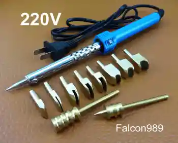 11pcs 220V Leather Craft Pure Brass Burn Edge Decorate Solder Iron Tip Tool Set - Sewing Carving Stitching Stamping Knife Punch
11pcs 220V Leather Craft Pure Brass Burn Edge Decorate Solder Iron Tip Tool Set - Sewing Carving Stitching Stamping Knife Punch