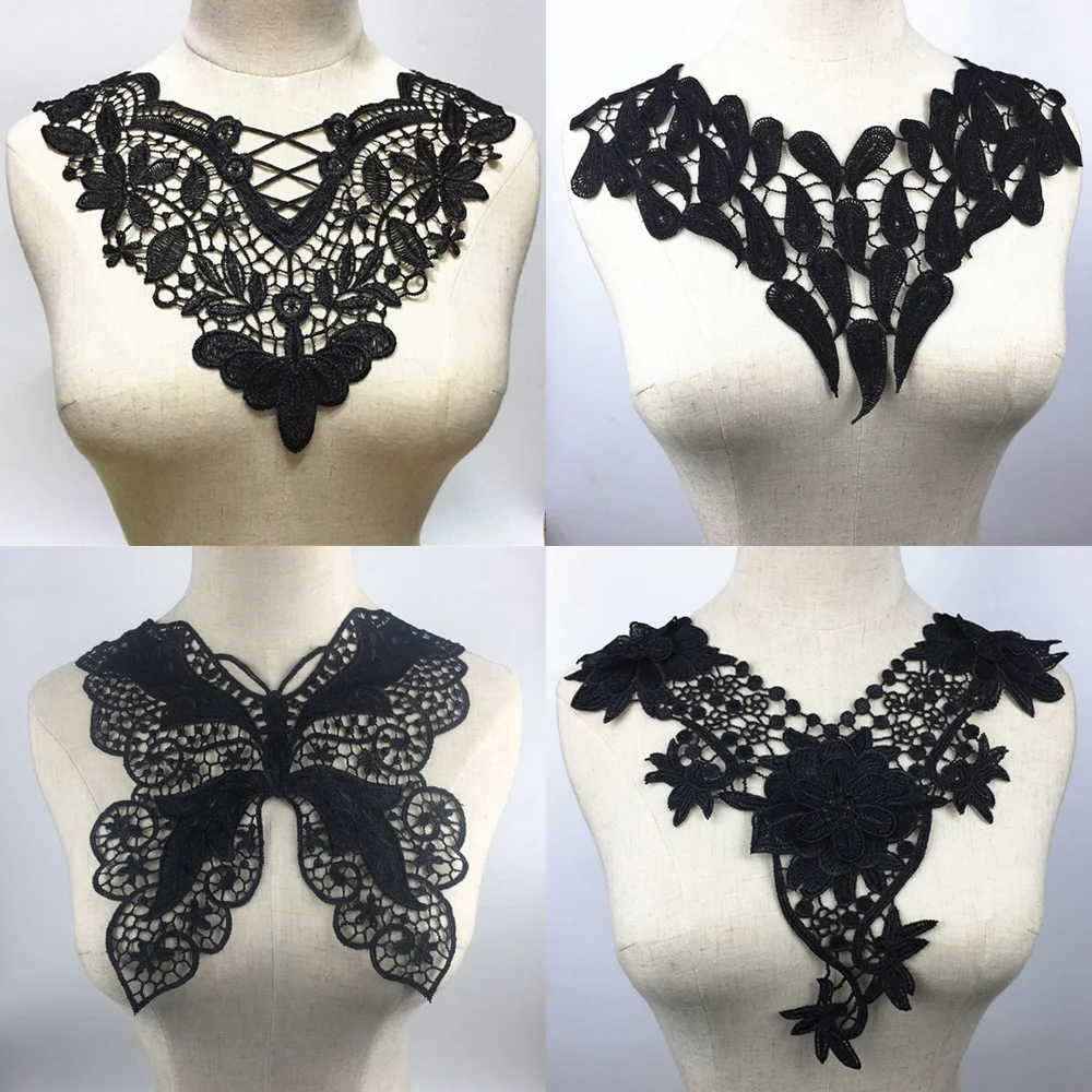 Black Fabric Venise Lace Sewing Applique DIY Craft Lace Fabric Neckline Collar Garment Accessories Scrapbooking
Black Fabric Venise Lace Sewing Applique DIY Craft Lace Fabric Neckline Collar Garment Accessories Scrapbooking
