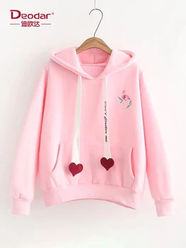 Deodar Harajuku Pink Women Hoodies Kawaii Love Heart Printed Hooded Sweatshirt Kpop Tops Cute Ladies Loose Pullover Streetwear
Deodar Harajuku Pink Women Hoodies Kawaii Love Heart Printed Hooded Sweatshirt Kpop Tops Cute Ladies Loose Pullover Streetwear