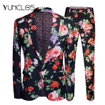 YUNCLOS Men's Slim Fit Suits 2 Pieces Floral Printed Wedding Party Suits One Button Single Breasted Men Suits Formal Wears
YUNCLOS Men's Slim Fit Suits 2 Pieces Floral Printed Wedding Party Suits One Button Single Breasted Men Suits Formal Wears