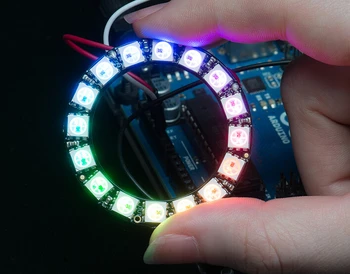 16 bits RGB LED Ring - 16 x WS2812 5050 RGB LED with Integrated Drivers LED Breakout cuiisw compatible
16 bits RGB LED Ring - 16 x WS2812 5050 RGB LED with Integrated Drivers LED Breakout cuiisw compatible