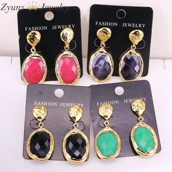5Pairs ZYZ326-0432 Gold electroplatd Natural stone earrings, FACETED stone earrings wholesale jewelry for women
5Pairs ZYZ326-0432 Gold electroplatd Natural stone earrings, FACETED stone earrings wholesale jewelry for women