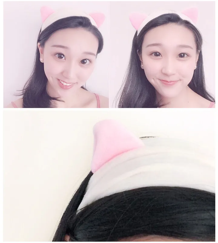 4 Cute Cat Ears Headband Headwrap Women Hair Accessories Girls Makeup Face Washing Hairband Headband Female Hair Hold Hair Bands
