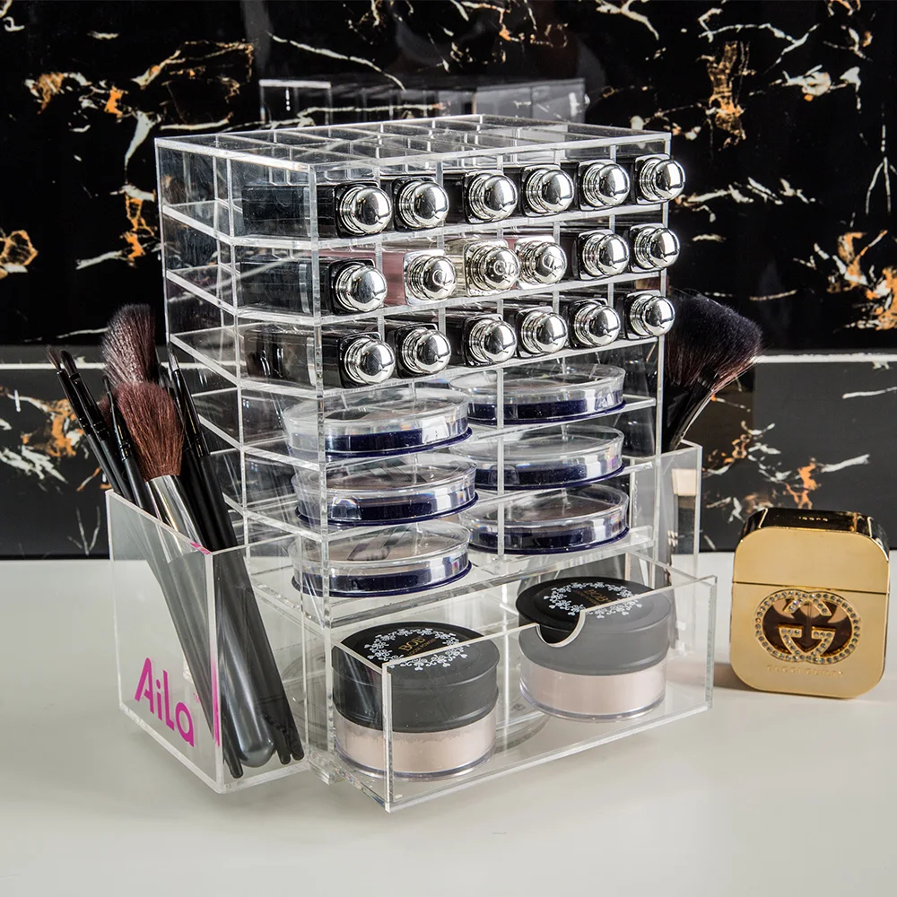 Aila High Capacity Acrylic 360 Degree Rotating Lipstick Organizer Clear Cosmetic Makeup Storage Box Jewelry Display Stand
Aila High Capacity Acrylic 360 Degree Rotating Lipstick Organizer Clear Cosmetic Makeup Storage Box Jewelry Display Stand