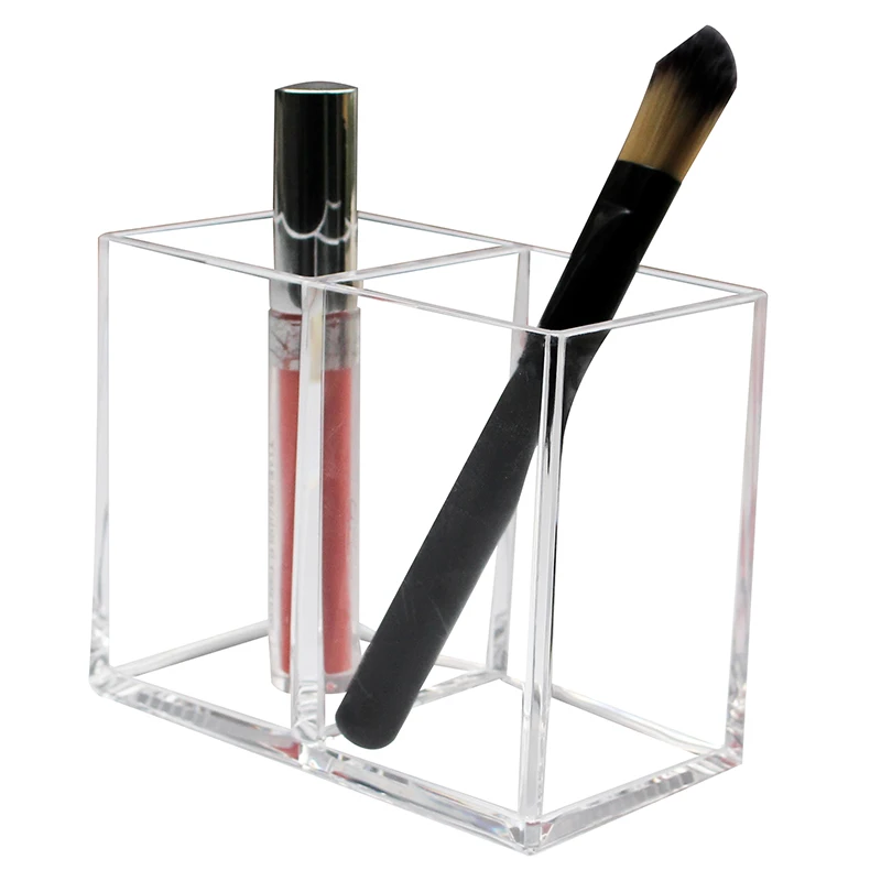 New Clear 2 Slots Makeup Brush Storage Box Cosmetic Brush Holder Make Up Brush Organizer Collection Plastic Pen Pencil Holder
New Clear 2 Slots Makeup Brush Storage Box Cosmetic Brush Holder Make Up Brush Organizer Collection Plastic Pen Pencil Holder
