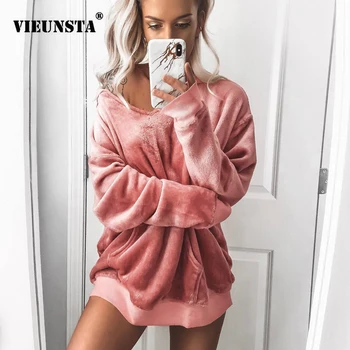 VIEUNSTA 2018 New Hooded Thick Velvet Pullover Korean Autumn Winter Outerwear Tops Women Long Sleeve Soft Hoodie Sweatshirt 2XL
VIEUNSTA 2018 New Hooded Thick Velvet Pullover Korean Autumn Winter Outerwear Tops Women Long Sleeve Soft Hoodie Sweatshirt 2XL