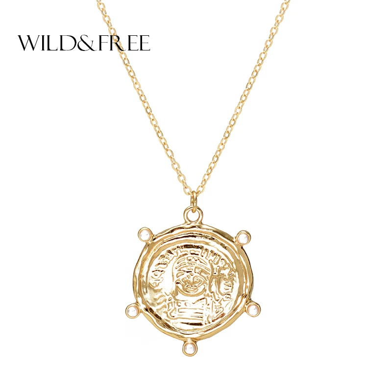 Wild&Free 2019 New Pendant Necklace Bohemian Female Retro Gold Carved Coin Necklace Statement Jewelry Bijoux
Wild&Free 2019 New Pendant Necklace Bohemian Female Retro Gold Carved Coin Necklace Statement Jewelry Bijoux