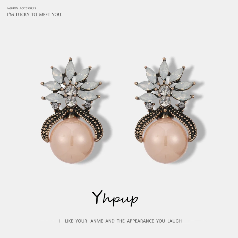 Yhpup Elegant Romantic Rhinestone Flowers Imitation Pearl Stud Earrings For Fashion Charm Vintage Earrings Bijoux
Yhpup Elegant Romantic Rhinestone Flowers Imitation Pearl Stud Earrings For Fashion Charm Vintage Earrings Bijoux