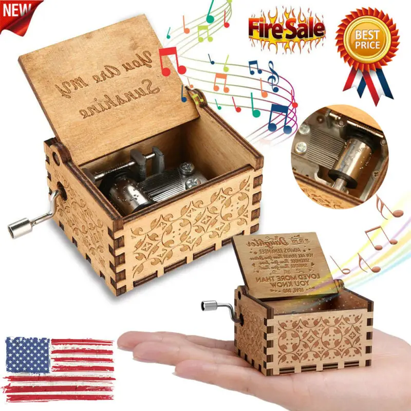 Music Boxes Kids Gifts Birthday Gift For Girlfriend Wooden Music Box Hand Clockwork Party Gift You Are My Sunshine Home Decor
Music Boxes Kids Gifts Birthday Gift For Girlfriend Wooden Music Box Hand Clockwork Party Gift You Are My Sunshine Home Decor